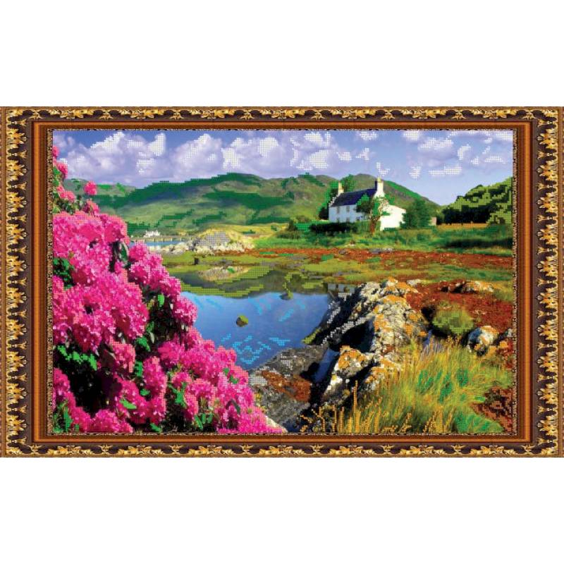 «Светлица» набор для вышивания бисером №081 «Чудная долина» бисер Чехия 50x31см
