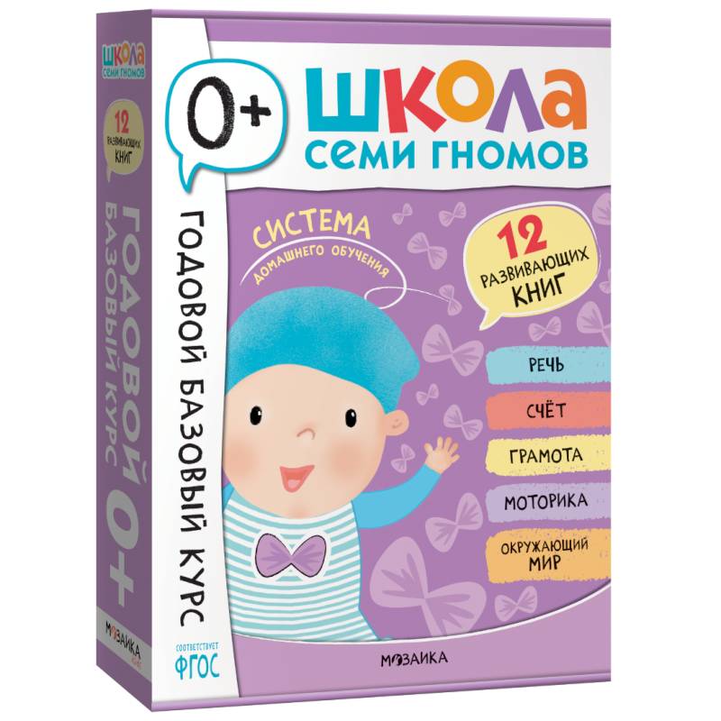 Годовой базовый курс.0+ (комплект 12 кн.+развив.материалы в коробе)