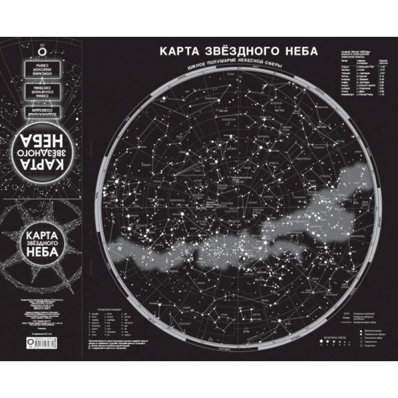 Карта звездного неба (складная) A1
