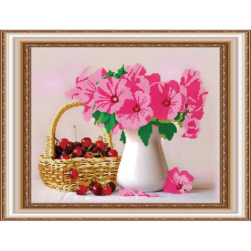 «Светлица» набор для вышивания бисером №090 «Дары лета» бисер Чехия 38,5x29см