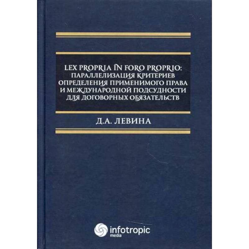 Lex propria in foro proprio: параллелизация критериев определения применимого права и международной подсудности для договорных обязательств