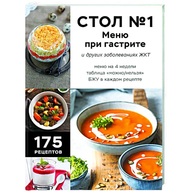 Стол №1. Меню при гастрите и других заболеваниях ЖКТ. С рекомендациями специалиста