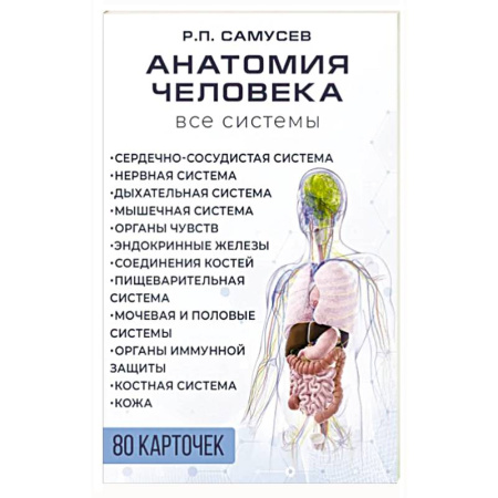 Анатомия и физиология человека, книга Анатомия человека. 80 карточек. Все системы купить по скидке