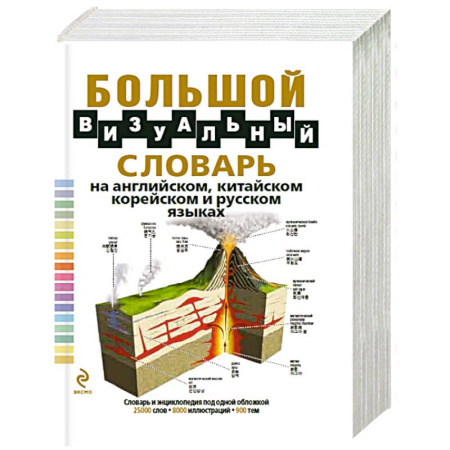 Книги, книга Большой визуальный словарь на английском, китайском, корейском и русском языках купить по скидке