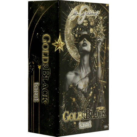 Гадание по картам Таро, книга Таро Gold & Black, 78 карт купить по скидке