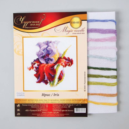Набор для вышивания крестом «Ирис» 11x11см