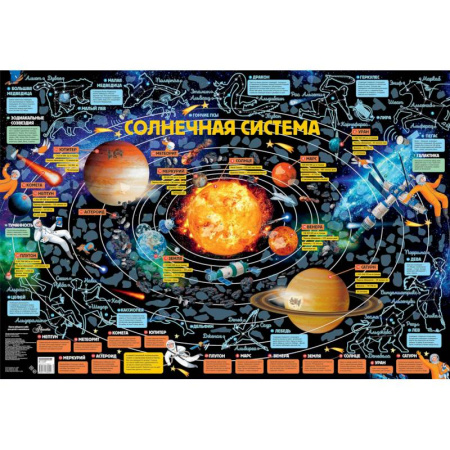 Атласы. Карты, книга Карта звездного неба для детей с наклейками купить по скидке