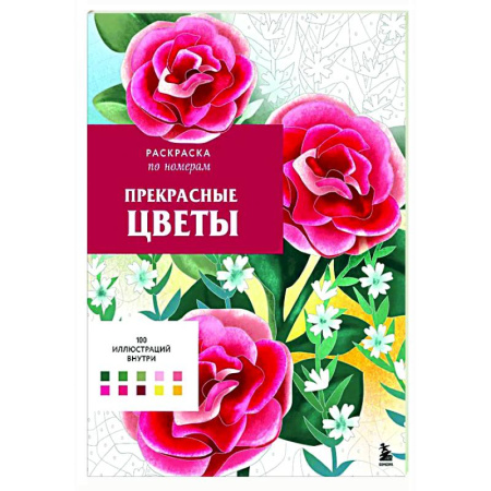 Книги для творчества, книга Прекрасные цветы. Раскраска по номерам купить по скидке